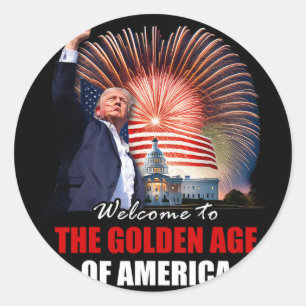 Adesivo Bem-vindo à Era de Ouro da América Trump Inaugur