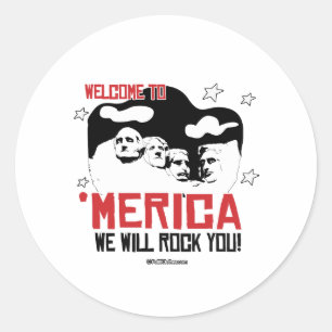 Adesivo Bem-vindo a Merica - Nós vamos te atacar
