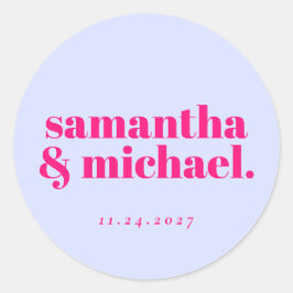 Adesivo Bem-vindo ao design minimalista Lilac Pink typo