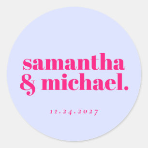 Adesivo Bem-vindo ao design minimalista Lilac Pink typo