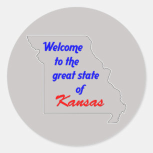 Adesivo Bem-vindo ao Estado excelente do Kansas (Missouri)