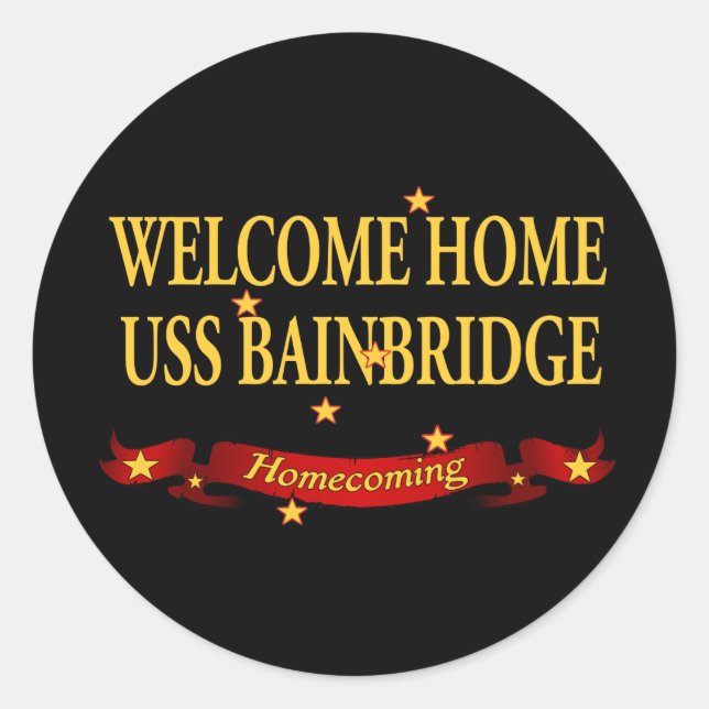 Adesivo Bem-vindo ao Home USS Bainbridge (Frente)