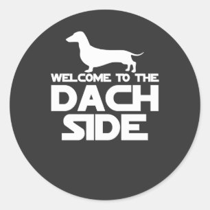 Adesivo Bem-Vindo Ao Lado Do Dachshund
