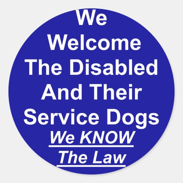 Adesivo Bem-vindo ao Service Dog Sticker (Frente)