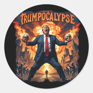 Adesivo Bem-vindo ao Trump-ocalypse Engraçado Donald Trump