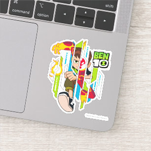 Adesivo Ben 10 Transformação do DNA do Heatblast