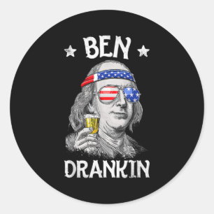 Adesivo Ben Drankin 4 de julho Benjamin Franklin Men