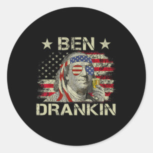 Adesivo Ben Drankin Benjamin Franklin 4 De Julho Engraçado