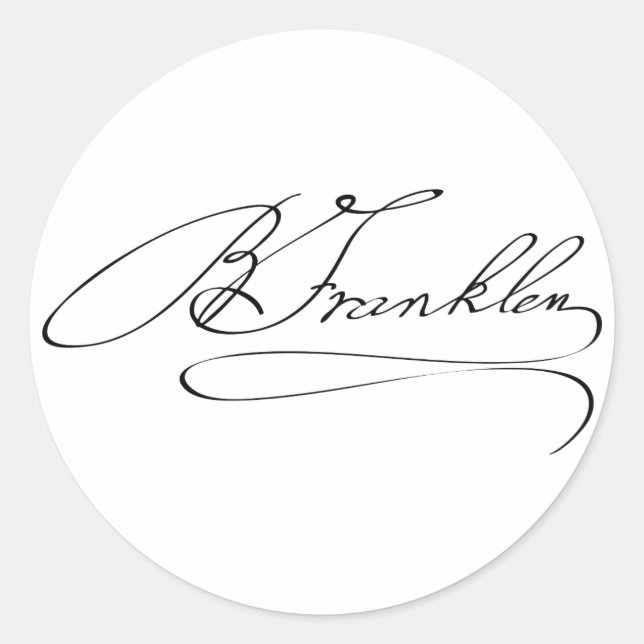 Adesivo Ben Franklin Signature (Frente)