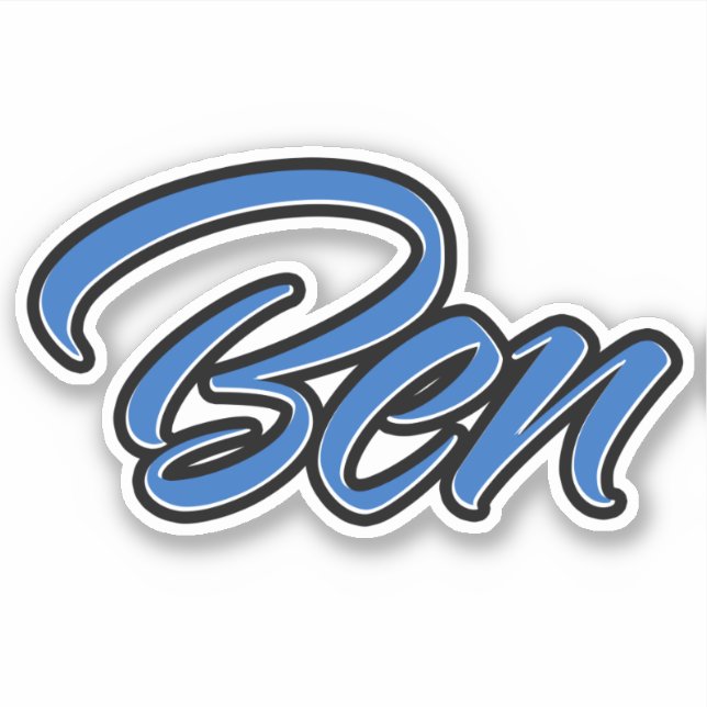 Adesivo Ben Name blue Aufkleber Sticker Stickerset (Frente)