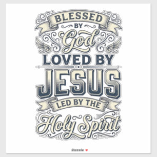 Adesivo Bênção de Deus Jesus Espírito Santo Camisa Vintage