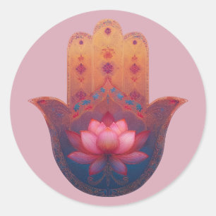 Adesivo Bênção do Lótus Mão Hamsa
