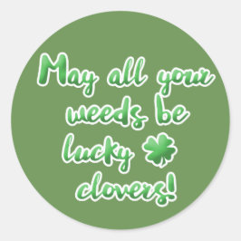 Adesivo Bênção Irlandesa para um Pão do Jardim!