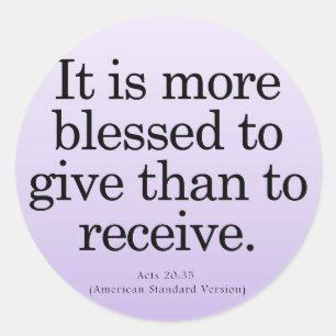 Adesivo Bênção para dar atos 20-35