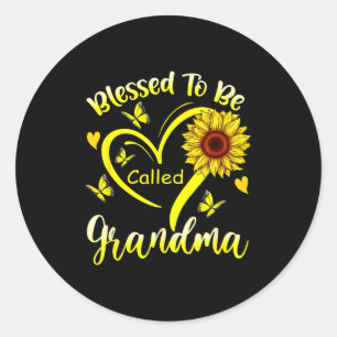 Adesivo Bênção ser chamada de vó girassol floral