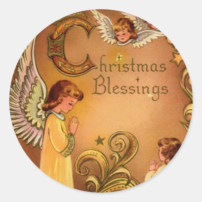 Adesivo Bênçãos Angélicas de Natal (Frente)