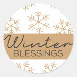 Adesivo Bênçãos de Natal Vinheta Decorativa Flocos de Neve