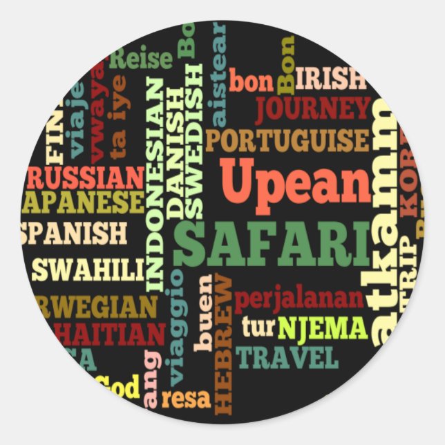 Adesivo Bênçãos internacionais de Viagem (Frente)