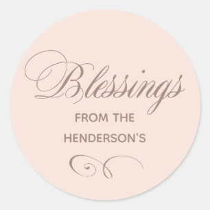 Adesivo Bênçãos Personalizadas Rosa Peachy