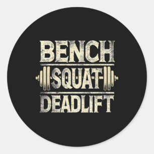 Adesivo Bench Squat Deadlifo Barbell Bodybuilding