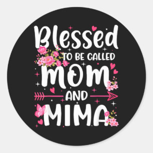Adesivo Bendita por ser chamada de Mãe e Mima Floral Mulhe