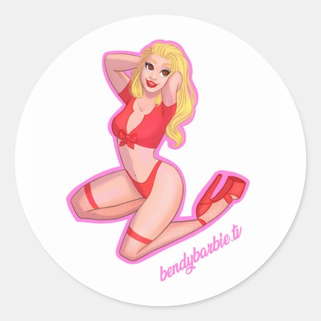 Adesivo BendyBarbie Cartoon Stickers (Frente)
