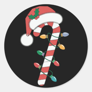 Adesivo Bengala de Natal Doce Papai Noel Natal Miúdos