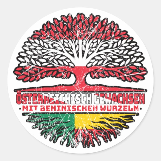 Adesivo Benin Beninisch Österreichisch Baum (Frente)