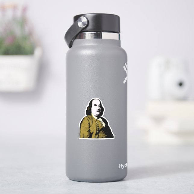 Adesivo Benjamin Franklin Estilo Pop Art (HidroFlask)