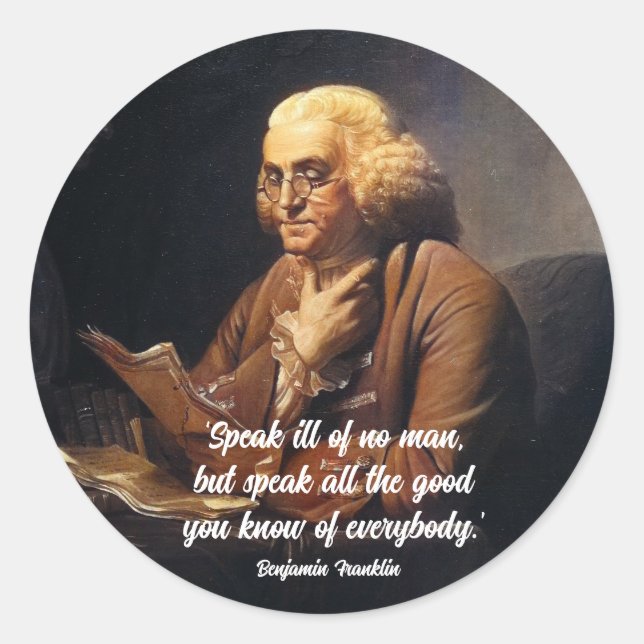 Adesivo Benjamin Franklin Quote (Frente)