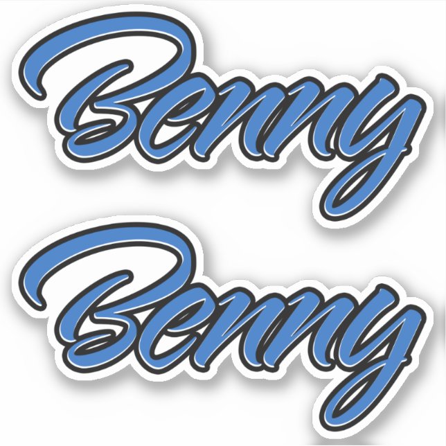 Adesivo Benny Name blue Aufkleber Sticker Stickerset (Frente)