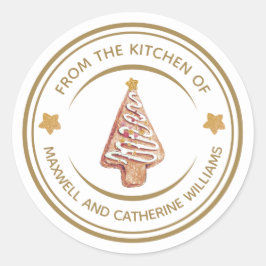 Adesivo Bens cozidos de pão de Natal personalizado