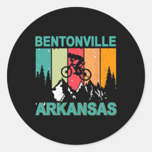 Adesivo Bentonville Arkansas Vintage Retro 70s Montanha Bi