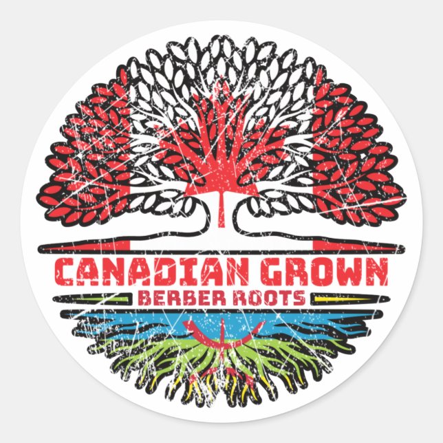 Adesivo Berber Amazigh Canada Tree Roots Flag (Frente)