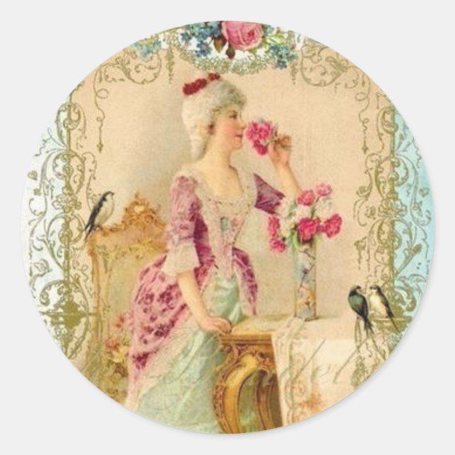 Adesivo Berço Rococo Envelope Selo (Frente)