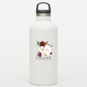 Adesivo Berenjena Bege Burgundy Floral Abençoado