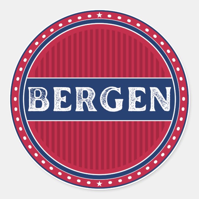 Adesivo Bergen City Pride Emblem – Norwegian Identity (Frente)