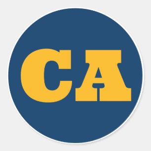 Adesivo Berkeley (CA) - Azul x Dourado x Branco