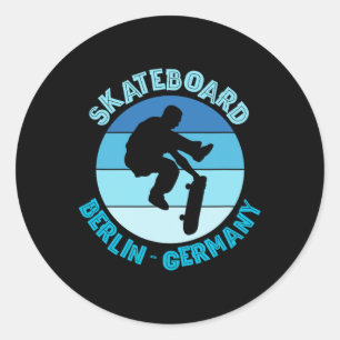 Adesivo Berlim Alemanha Skatista Urna Skate