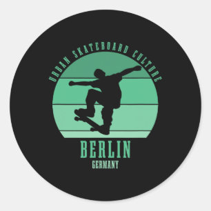 Adesivo Berlim Alemanha Skatista Urna Skate 4 
