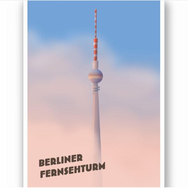 Adesivo Berliner Fernsehturm ,Torre de Berlim (Frente)