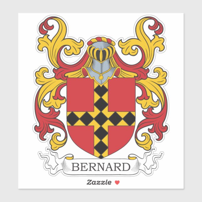 Adesivo Bernard Family Crest (Folha)