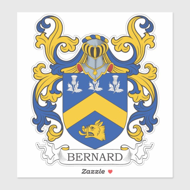 Adesivo Bernard Family Crest (Folha)