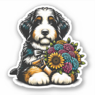 Adesivo Bernedoodle Vinyl Dog Sticker