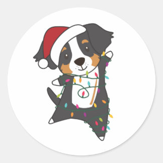 Adesivo Bernese Feliz Natal Cães Felizes