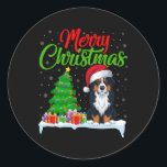 Adesivo Bernese Mountain Dog Árvore de Natal Luzes Xmas Do<br><div class="desc">Bernese Mountain Dog Árvore de Natal Ilumina Cachorro Xmas</div>
