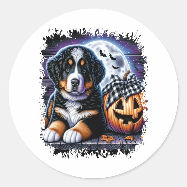 Adesivo Bernese Mountain Dog Halloween (Frente)