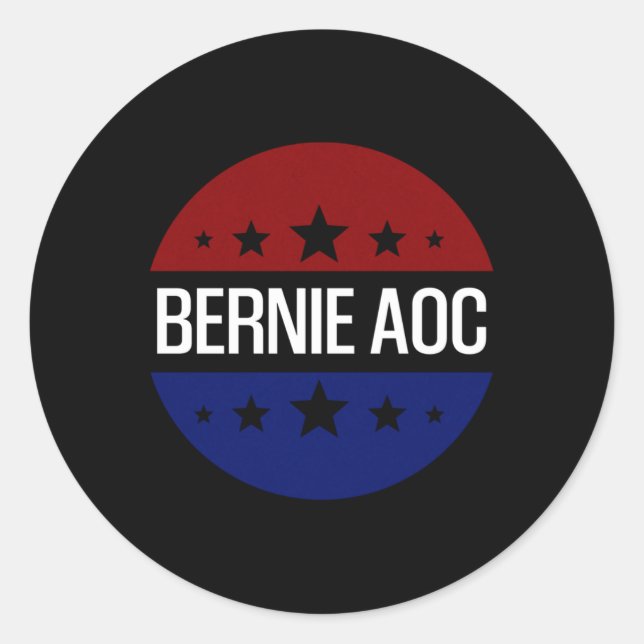 Adesivo Bernie Aoc 2028 Bernie Sanders Alexandria Cortez P (Frente)