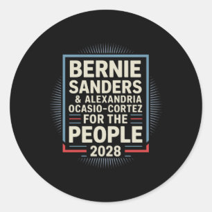 Adesivo Bernie Sanders E Aoc 2028 Para A Campanha Presiden