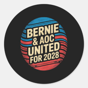Adesivo Bernie Sanders E Aoc 2028 Para A Campanha Presiden